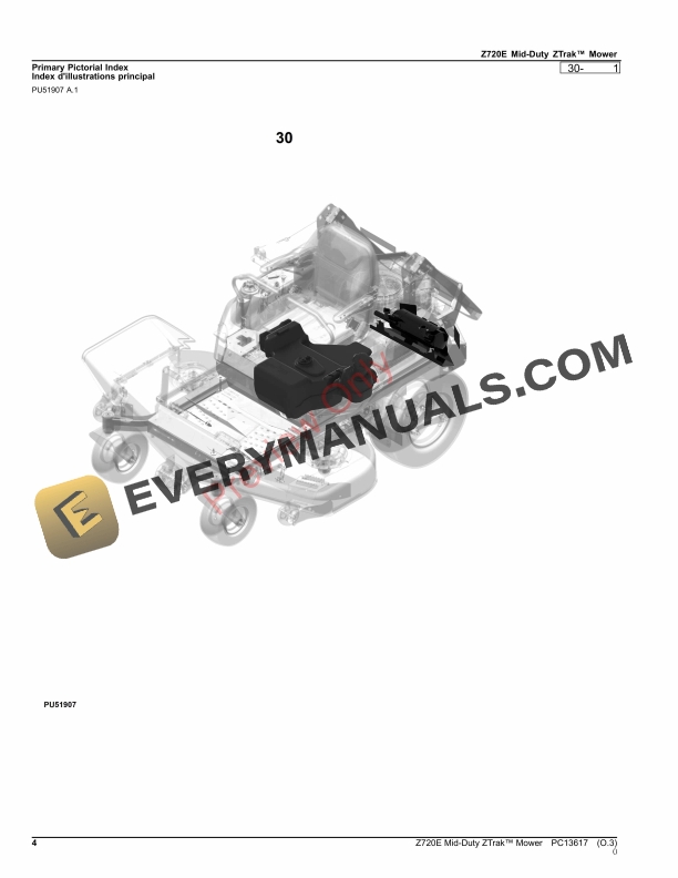 John Deere Z720E Mid-Duty ZTrak Mower Parts Catalog PC13617 30NOV23-4