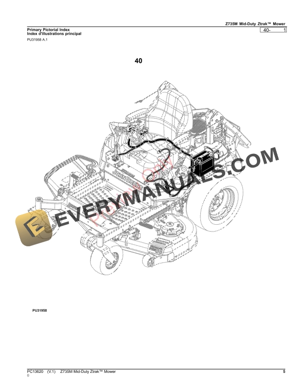 John Deere Z735M Mid-Duty Ztrak Mower Parts Catalog PC13620 23NOV23-5