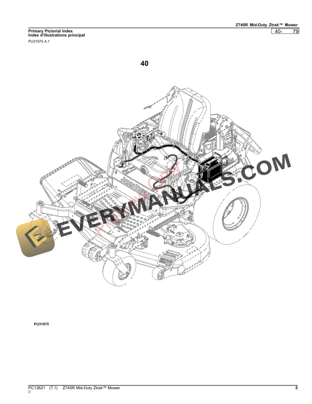 John Deere Z740R Mid-Duty Ztrak Mower Parts Catalog PC13621 23NOV23-5