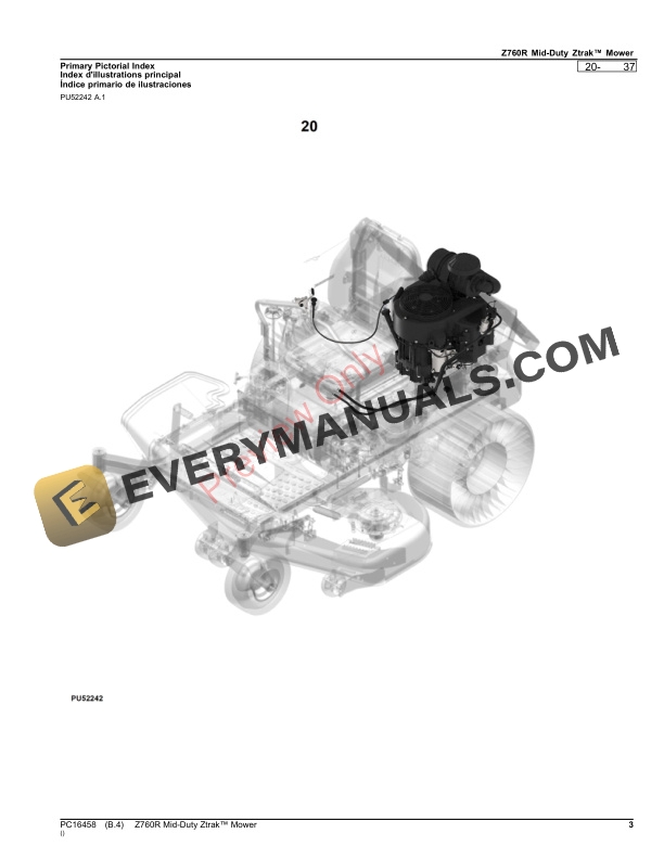 John Deere Z760R Mid-Duty Ztrak Mower Parts Catalog PC16458 30NOV23-3