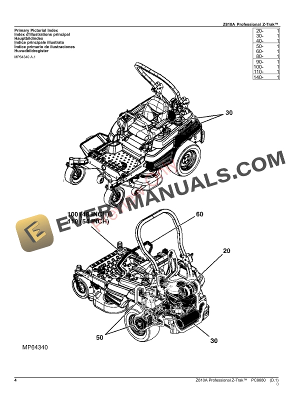 John Deere Z810A Professional Z-Trak Parts Catalog PC9680 09OCT23-4