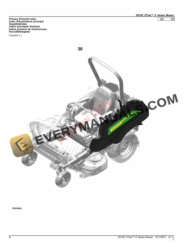 John Deere Z915E ZTrak E Series Mower Parts Catalog PC12973 14SEP23-4