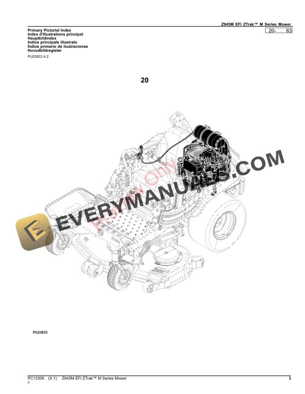 John Deere Z945M EFI ZTrak M Series Mower Parts Catalog PC13306 06OCT23-3
