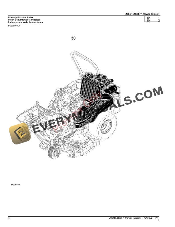 John Deere Z994R ZTrak Mower (Diesel) Parts Catalog PC13622 14SEP23-4