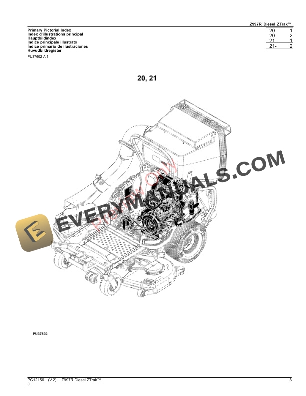 John Deere Z997R Diesel ZTrak Parts Catalog PC12156 12OCT23 4 John Deere Z997R Diesel ZTrak Parts Catalog PC12156 12OCT23-3