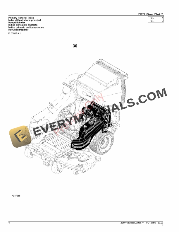 John Deere Z997R Diesel ZTrak Parts Catalog PC12156 12OCT23 5 John Deere Z997R Diesel ZTrak Parts Catalog PC12156 12OCT23-4