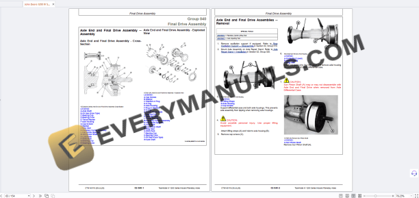 John Deere 1200 IV Series TeamMate Inboard Planetary Axles Component Technical Manual CTM140119 26JUN23 5 John Deere 1200 IV Series TeamMate Inboard Planetary Axles Component Technical Manual CTM140119 26JUN23 - Image 3
