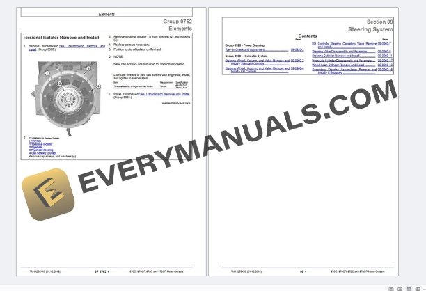 John Deere 870G 870GP 872G 872GP Motor Grader Repair Technical Manual TM14255X19 PDF 7 John Deere 870G 870GP 872G 872GP Motor Grader Repair Technical Manual TM14255X19 PDF - Image 5