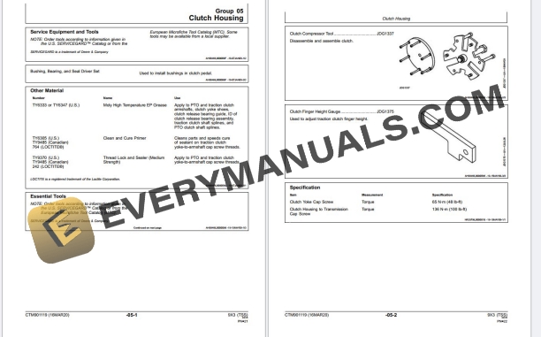 John Deere Drive Train 9X3 (TSS) Component Technical Manual CTM901119 16MAR20 PDF 2 John Deere Drive Train 9X3 (TSS) Component Technical Manual CTM901119 16MAR20 PDF - Image 2