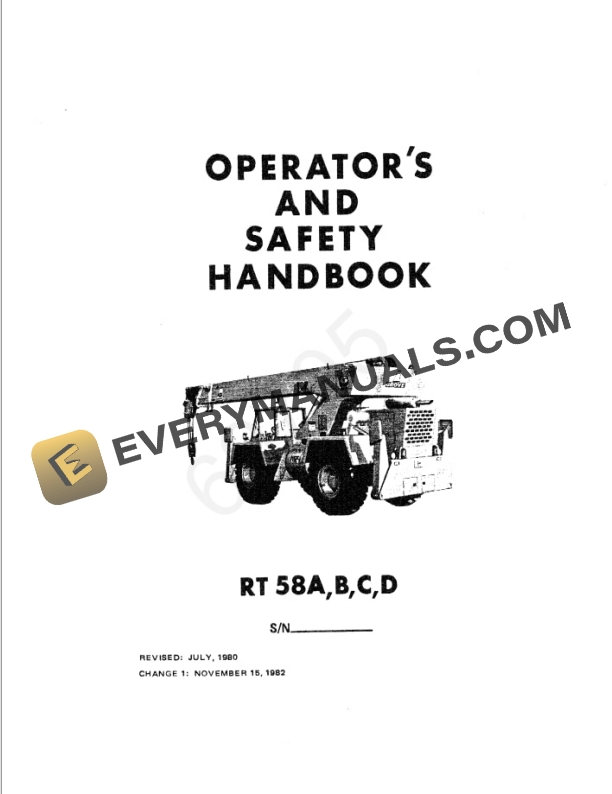 Grove RT58D Crane Schematic, Operators, Parts and Service Manual 4 Grove RT58D Crane Schematic, Operators, Parts and Service Manual - Image 2