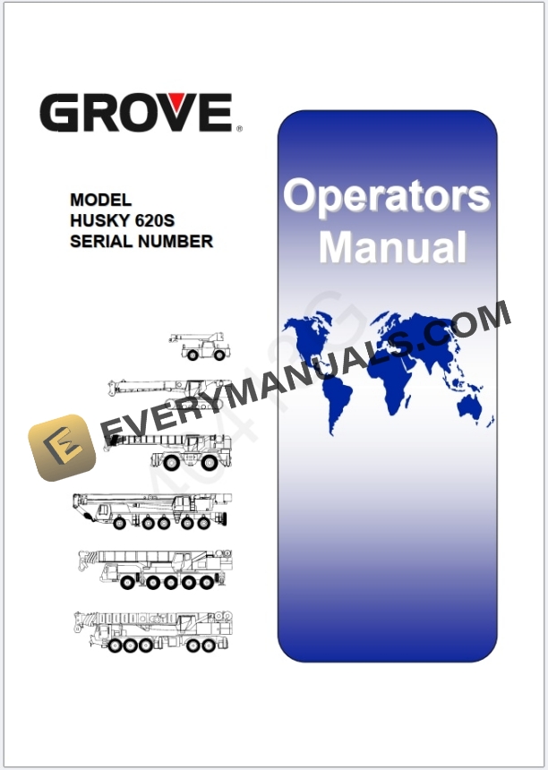 Grove RT620S Crane Schematic, Operators, Parts and Service Manual 4 Grove RT620S Crane Schematic, Operators, Parts and Service Manual - Image 2