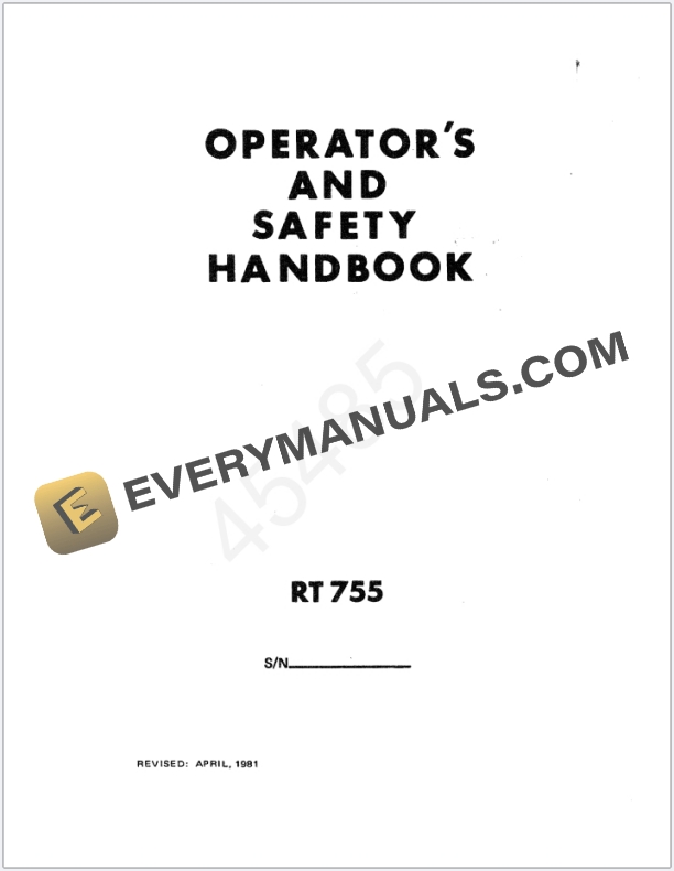 Grove RT755 Crane Schematic, Operators, Parts and Service Manual 4 Grove RT755 Crane Schematic, Operators, Parts and Service Manual - Image 2