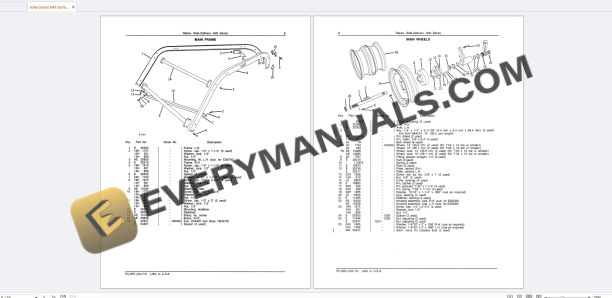 John Deere 640 Series Side-Delivery Rakes Parts Catalog PC897 01OCT74 PDF 4 John Deere 640 Series Side-Delivery Rakes Parts Catalog PC897 01OCT74 PDF - Image 2