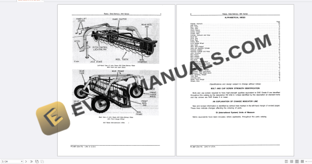 John Deere 640 Series Side-Delivery Rakes Parts Catalog PC897 01OCT74 PDF 5 John Deere 640 Series Side-Delivery Rakes Parts Catalog PC897 01OCT74 PDF - Image 3