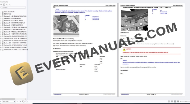 John Deere X590 Multi-Terrain Select Series Tractor Diagnostic Repair Manual TM136919 PDF 6 John Deere X590 Multi-Terrain Select Series Tractor Diagnostic Repair Manual TM136919 PDF - Image 4