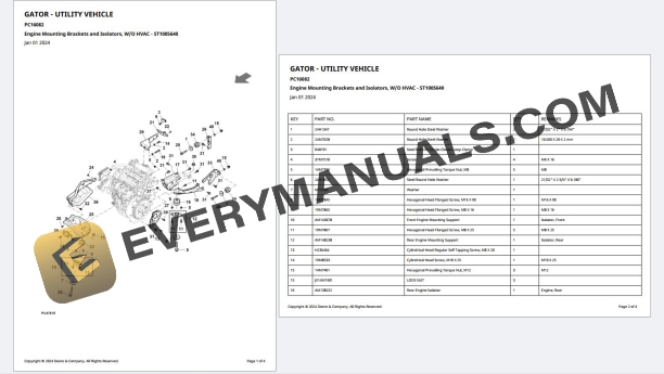 John Deere XUV835M Gator Utility Vehicle (S.N. 040001 ) Parts Catalog PC16082 05NOV23 PDF 4 John Deere XUV835M Gator Utility Vehicle (S.N. 040001 ) Parts Catalog PC16082 05NOV23 PDF - Image 2
