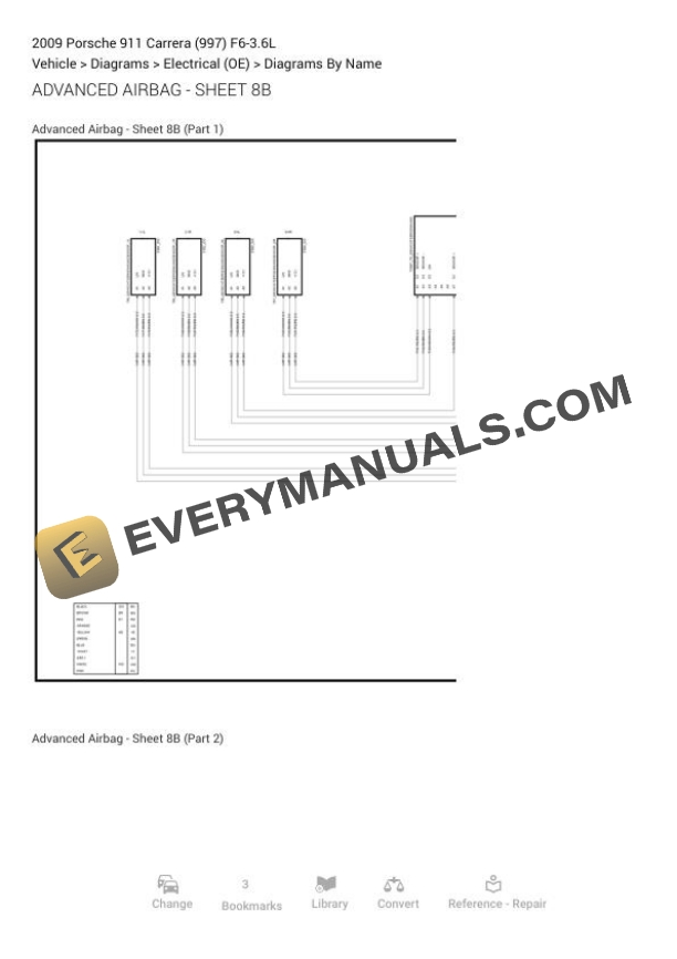 Porsche 911 Carrera (997) 2009 Electrical Diagrams F6-3.6L 4 Porsche 911 Carrera (997) 2009 Electrical Diagrams F6-3.6L - Image 2