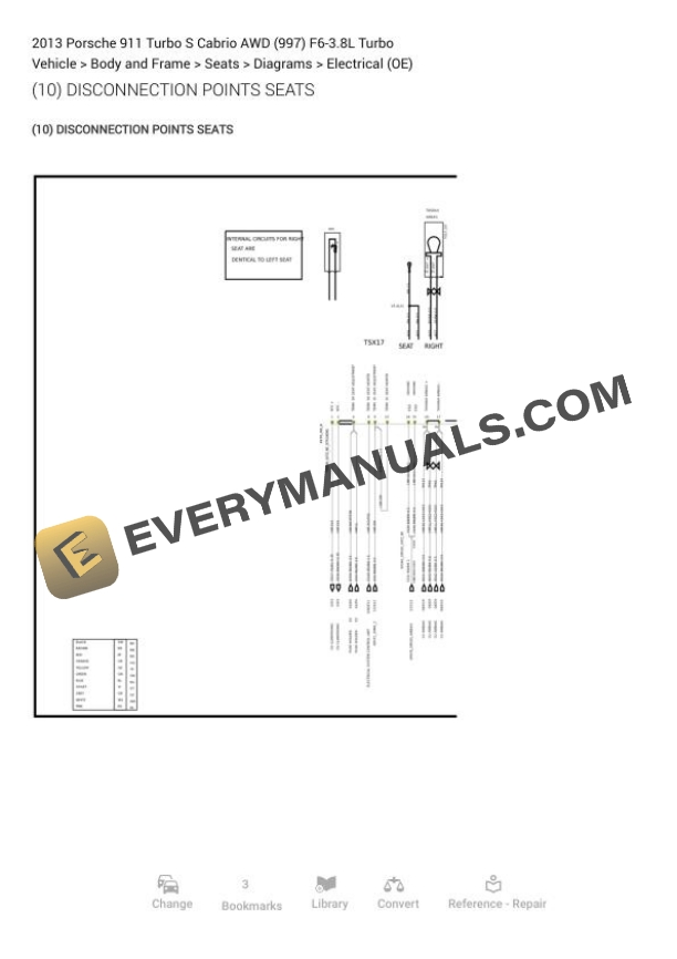 Porsche 911 Turbo S Cabrio AWD (997) 2013 Electrical Diagrams F6-3.8L Turbo