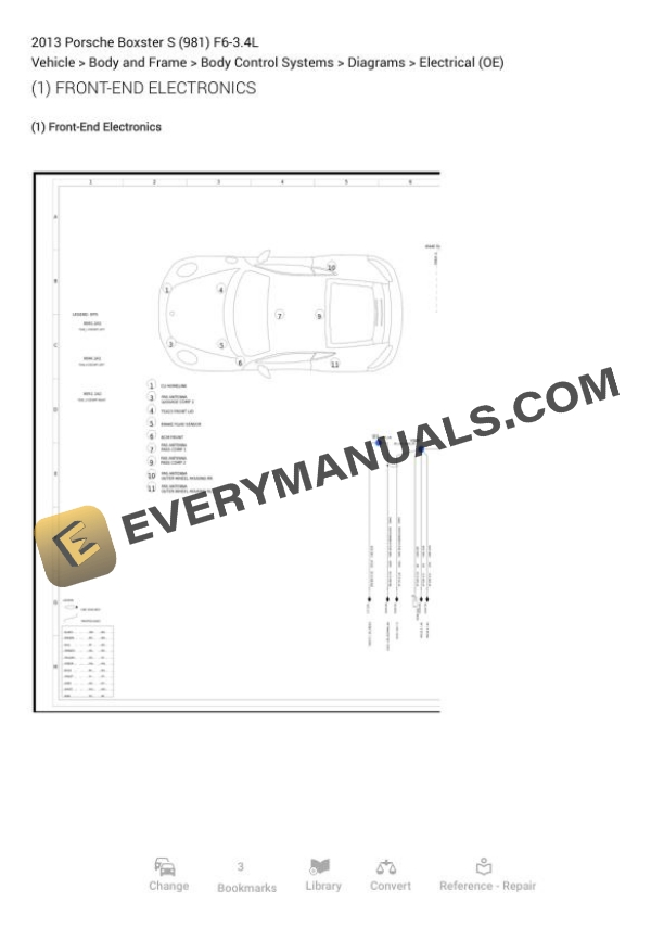 Porsche Boxster S (981) 2013 Electrical Diagrams F6-3.4L