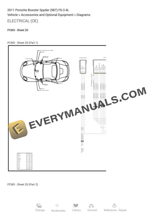 Porsche Boxster Spyder (987) 2011 Electrical Diagrams F6-3.4L