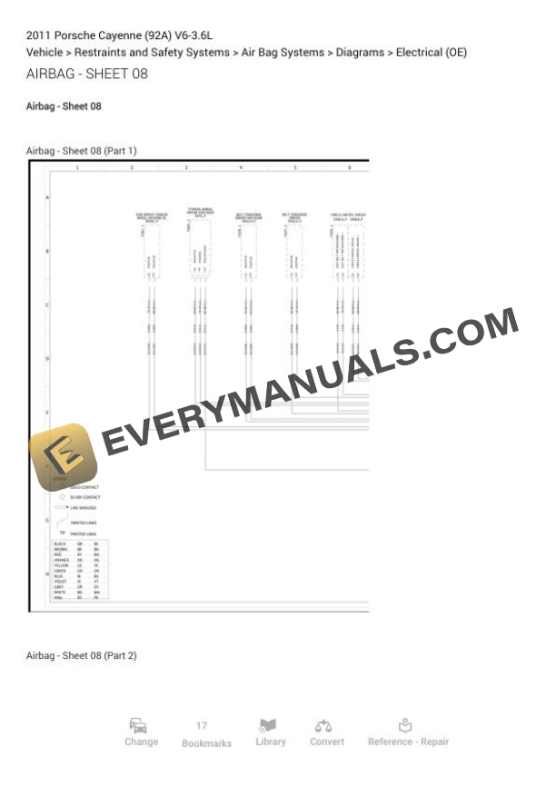 Porsche Cayenne (92A) 2011 Electrical Diagrams V6-3.6L