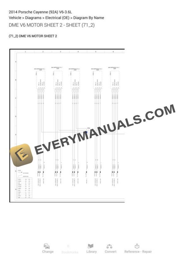 Porsche Cayenne (92A) 2014 Electrical Diagrams V6-3.6L
