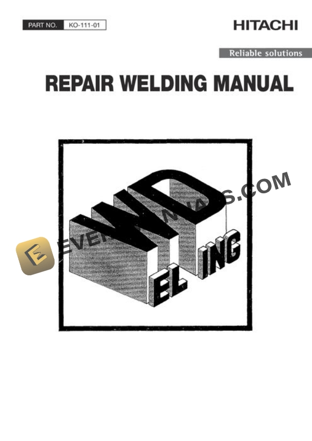 Hitachi ALL MODELS Excavator Repair Manual KO11101