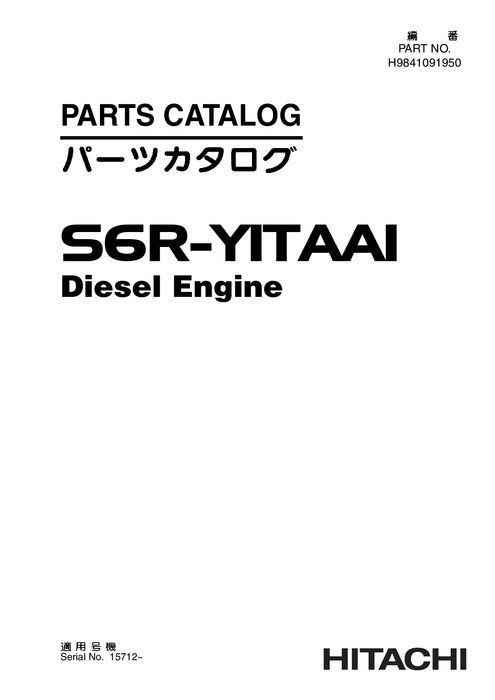 Hitachi S6R Y1TAA1 Engine Parts Catalog H9841091950
