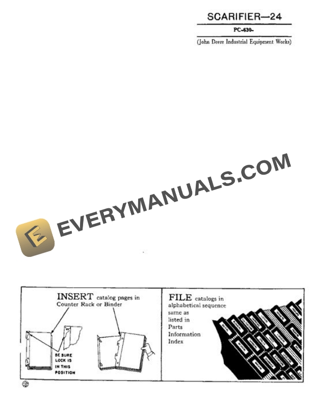 John Deere 24 Attachment Parts Catalog PC630
