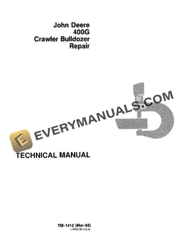 John Deere 400G Crawler Repair Manual TM1412