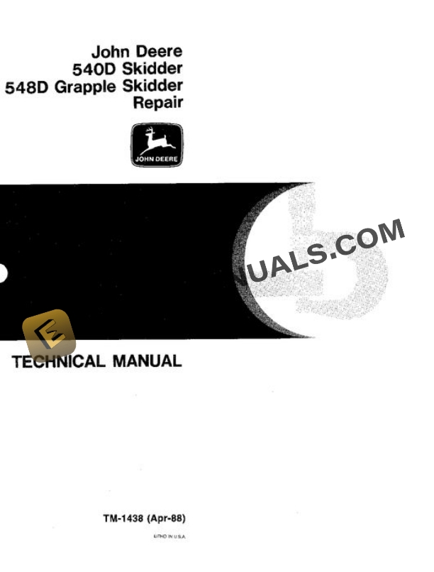 John Deere 540D 548D Skidder Repair Manual TM1438