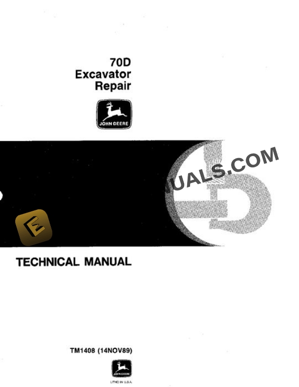 John Deere 70D Excavator Repair Manual TM1408
