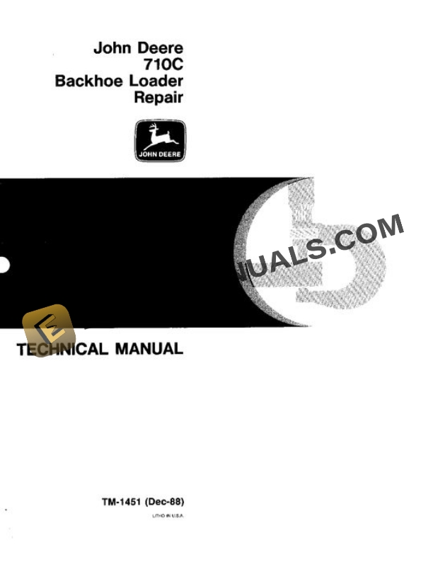 John Deere 710C Backhoe Repair Manual TM1451