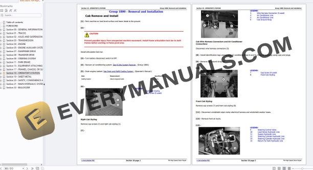 John Deere 764 High Speed Dozer Repair Technical Manual TM11193 28NOV16 6 John Deere 764 High Speed Dozer Repair Technical Manual TM11193 28NOV16 - Image 4