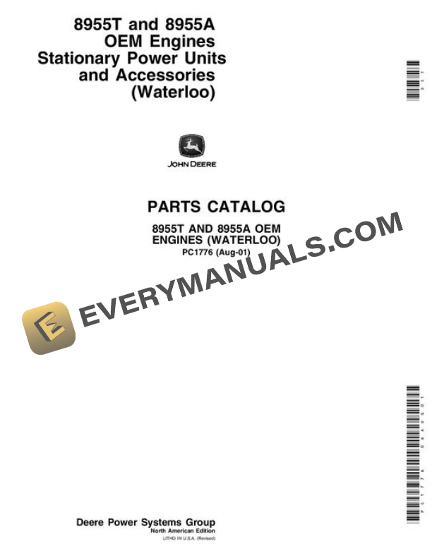 John Deere 8955 8955A 8955T Engine Parts Catalog PC1776 2 John Deere 8955 8955A 8955T Engine Parts Catalog PC1776