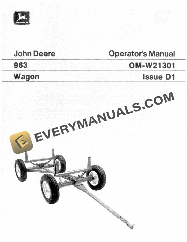 John Deere 963 Wagon Operator Manual OMW21301 1