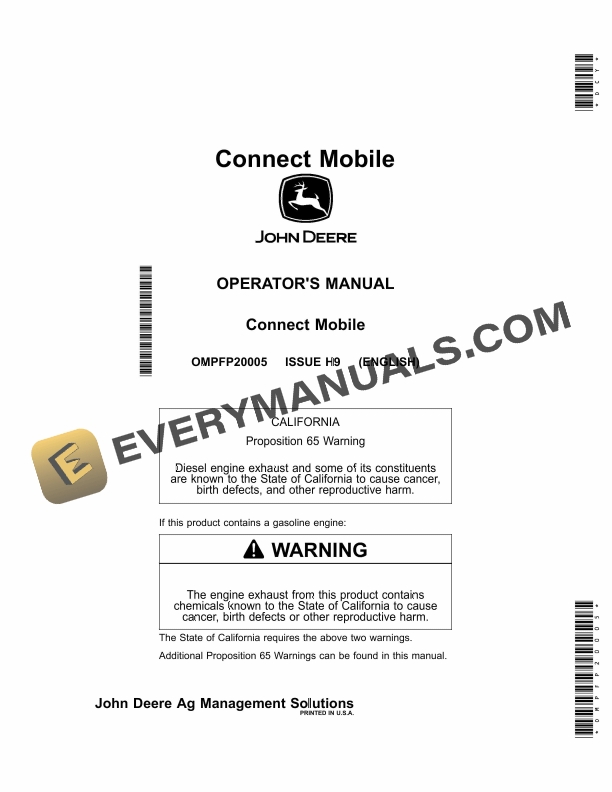 John Deere Connect Mobile Operator Manual OMPFP20005 3 John Deere Connect Mobile Operator Manual OMPFP20005