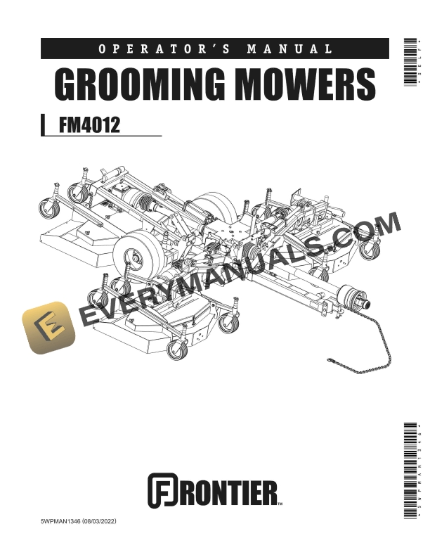 John Deere Frontier FM4012 GROOMING MOWERS Operator Manual 5WPMAN1346 1