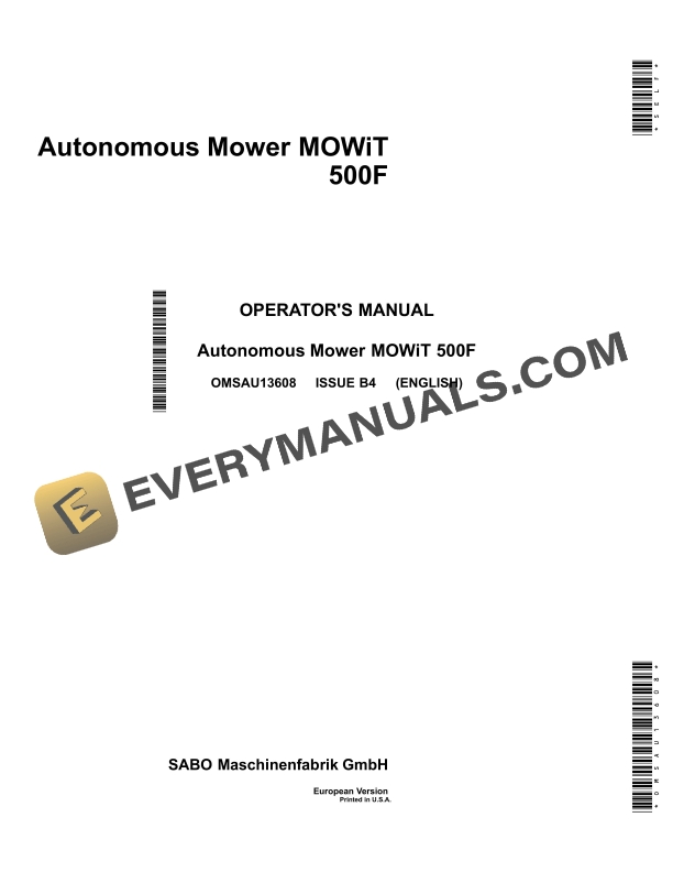 John Deere MOWiT 500F Autonomous Mower Operator Manual OMSAU13608 1