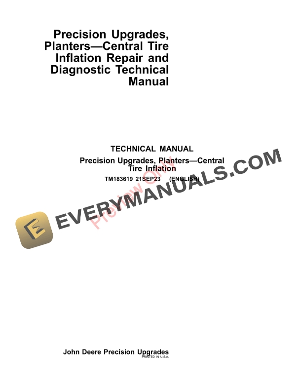 John Deere Precision Upgrades Planters Technical Manual TM183619 21SEP23 1