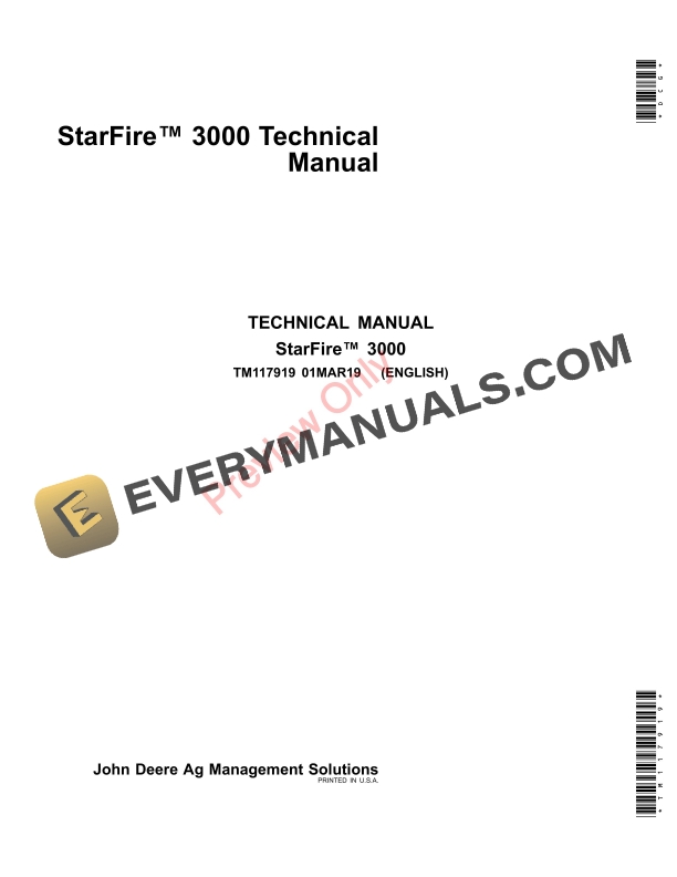 John Deere StarFire 3000 Technical Manual TM117919 01MAR19 1