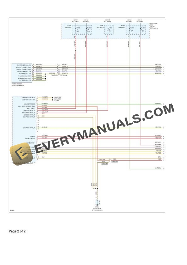 Porsche 911 Carrera 4S (992) 2022 Electrical Diagrams F6-3.0L Turbo