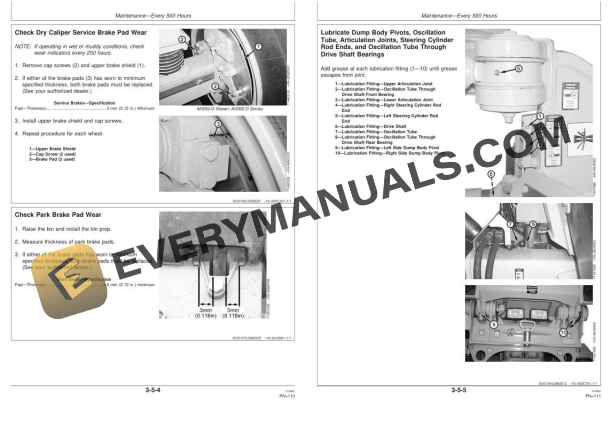 Hitachi AH250-D AH300-D Articulated Dump Truck Operator Manual EM187892 4 Hitachi AH250-D AH300-D Articulated Dump Truck Operator Manual EM187892 - Image 2