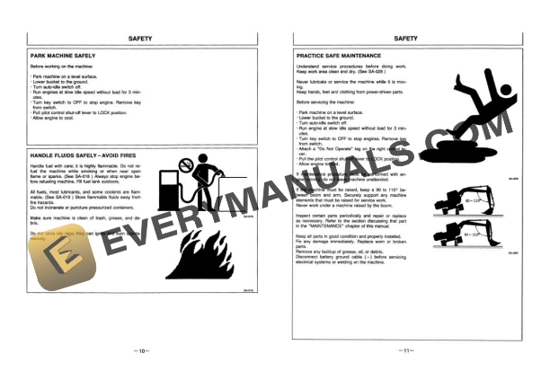 Hitachi EX100-2 Excavator Operator Manual EM12L-NA1-3 4 Hitachi EX100-2 Excavator Operator Manual EM12L-NA1-3 - Image 2