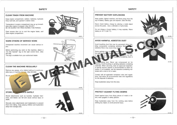 Hitachi EX100-3 EX100M-3 EX120-3 Excavator Operator Manual EM12S-1-1 4 Hitachi EX100-3 EX100M-3 EX120-3 Excavator Operator Manual EM12S-1-1 - Image 2