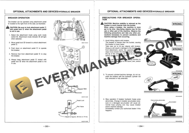 Hitachi EX100-5 EX100M-5 EX120-5 EX130H-5 Excavator Operator Manual EM1E8-1-2 4 Hitachi EX100-5 EX100M-5 EX120-5 EX130H-5 Excavator Operator Manual EM1E8-1-2 - Image 2