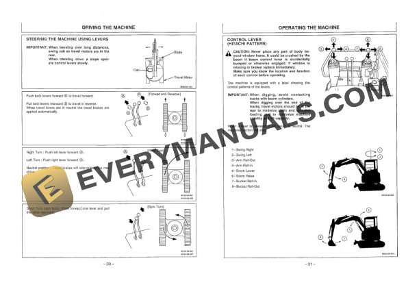 Hitachi EX50UR Excavator Operator Manual EM10E-1-2 4 Hitachi EX50UR Excavator Operator Manual EM10E-1-2 - Image 2