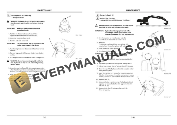 Hitachi Zaxis ZX450-3 to 520LCR-3 Excavator Operator Manual EM1J1-2-1(MD) 4 Hitachi Zaxis ZX450-3 to 520LCR-3 Excavator Operator Manual EM1J1-2-1(MD) - Image 2