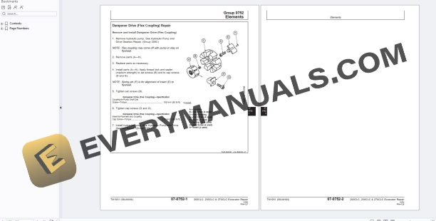 John Deere 200CLC 230CLC 270CLC Excavator Repair Technical Manual TM1931 21NOV18 4 John Deere 200CLC 230CLC 270CLC Excavator Repair Technical Manual TM1931 21NOV18 - Image 2