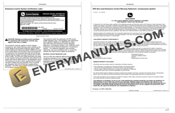 John Deere 2154G Forestry Excavator Operator Manual OMT361329X19 4 John Deere 2154G Forestry Excavator Operator Manual OMT361329X19 - Image 2